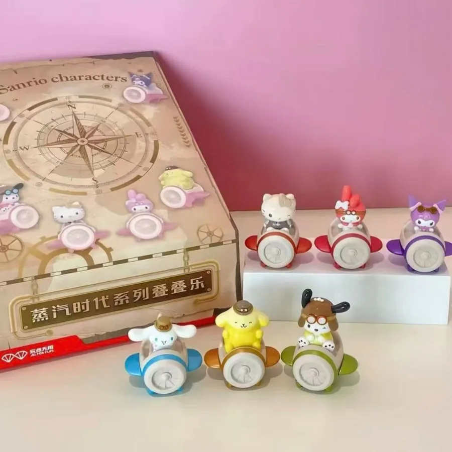 Echte Sanrio Karakter De Steam Age Serie Kawaii Hello Kitty My Melody Cinnamoroll Kuromi Blind Bag Verjaardagscadeau Trendy Speelgoed