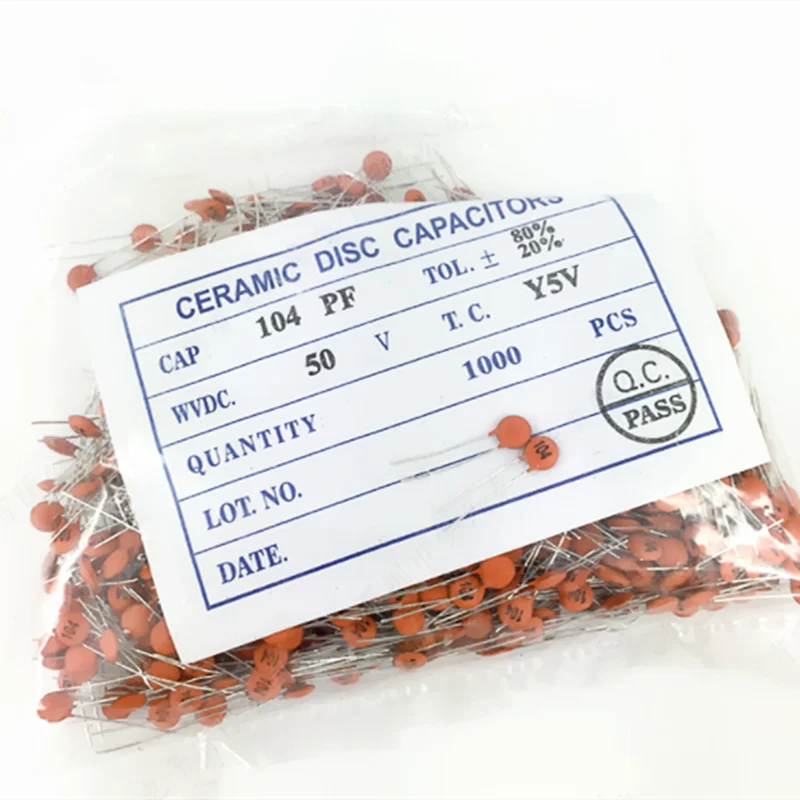 1000szt Kondensator ceramiczny 50V 1pF ~ 100nF 0.1uF 104 4.7PF 10PF 22PF 33PF 47PF 100PF 101 220PF 221 330PF 470PF 1NF 103 47NF 473