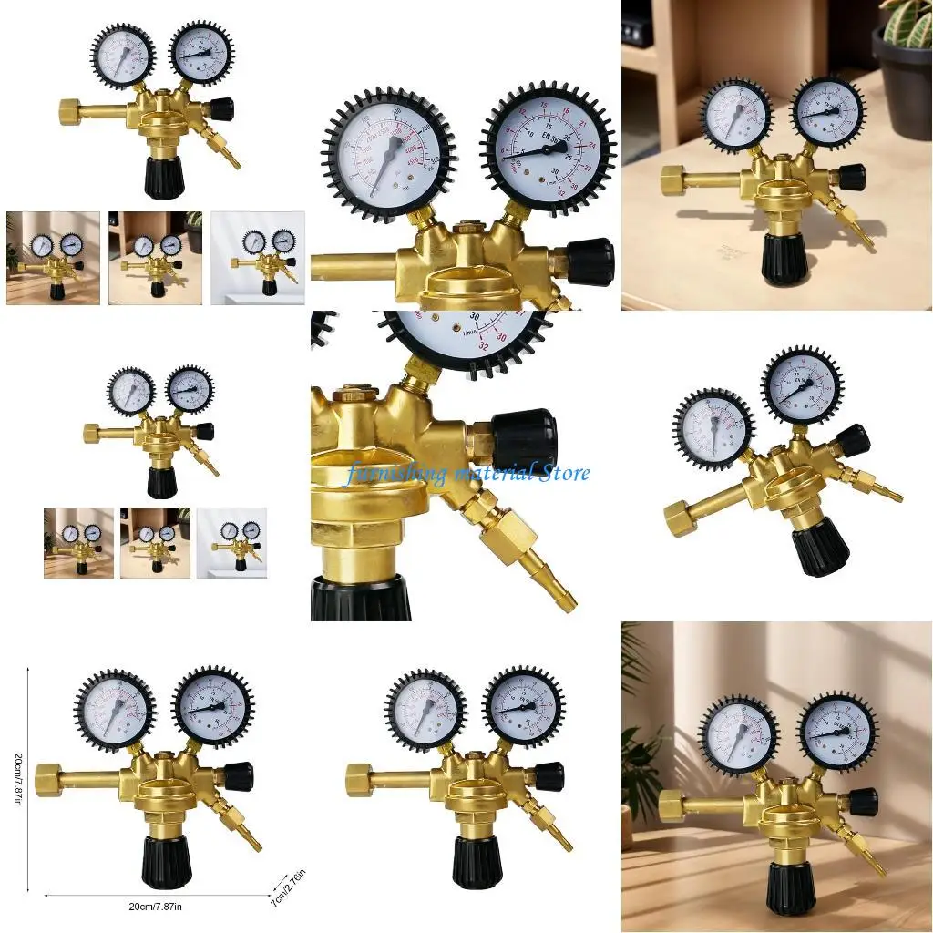 

Y5GD Argon Gas Meter W21.8 Thread Pressure Reducing Regulator Welding Pressure Reducer Up to 300bar Carbon Dioxide Meter