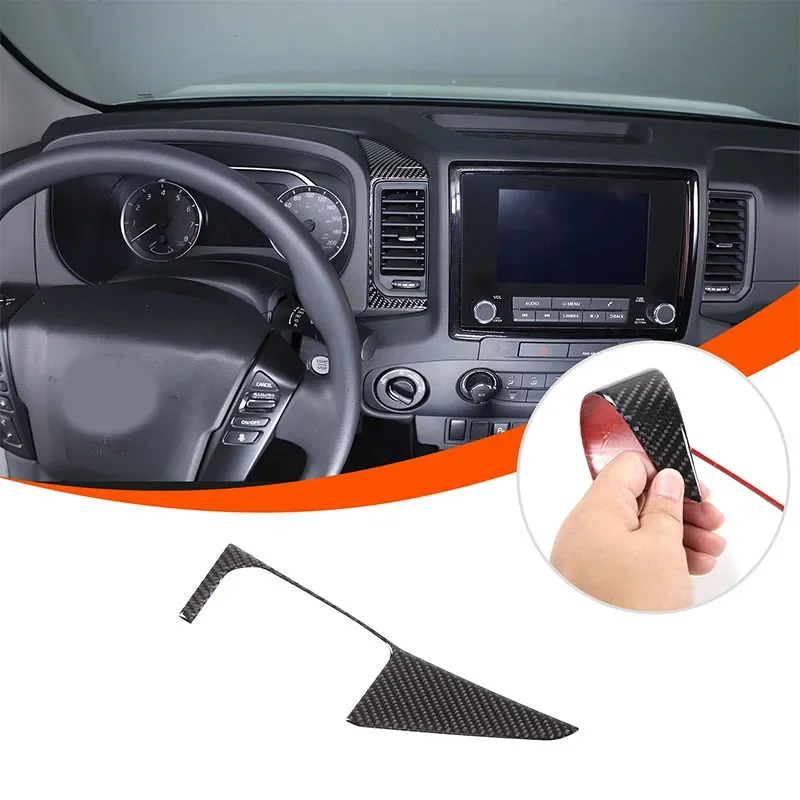 

For Nissan Frontier 2024+ Dashboard Center Air Vent Frame Decoration Soft Carbon Fiber Car Stickers Interior Accessories