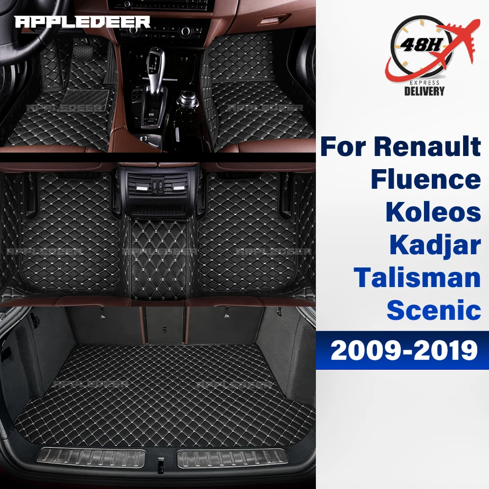 

Автомобильный коврик в багажник для Renault Fluence Koleos Kadjar Talisman Scenic 2009-2019 2018 2017 2016 15 14 13 12 Автоаксессуары