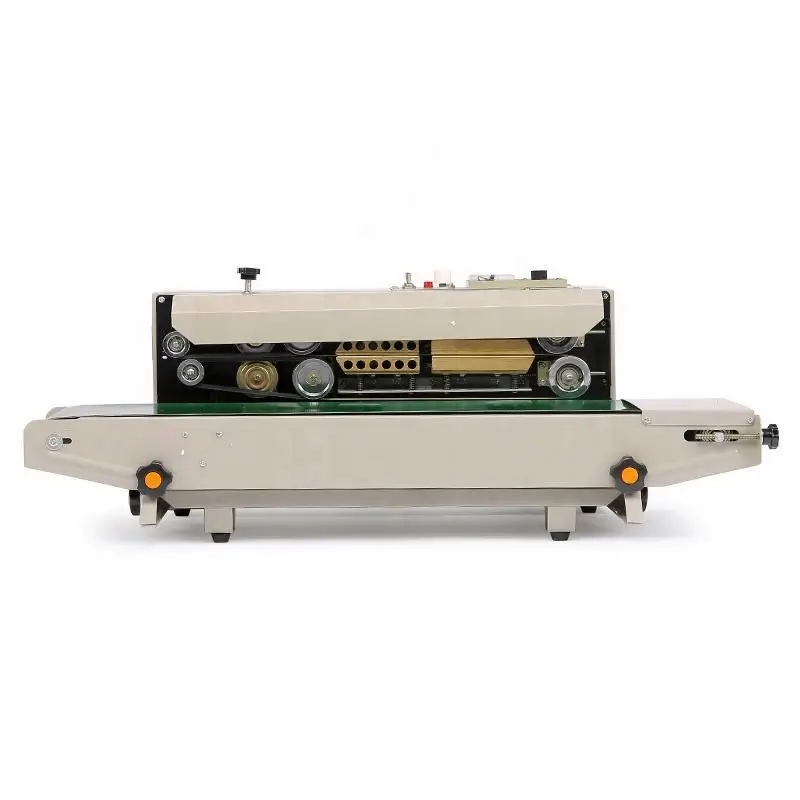 Horizontal Heat Plastic Bag Pouch Sealer Automatic Continuous Sealing Shrink Sleeve Sealing Machine Stop Button