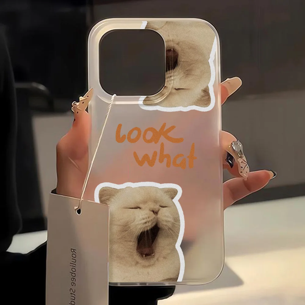 Cute Cat Soft Silicone Phone Case for iPhone 14 Pro Max Case iPhone 16 15 13 12 11 Pro Max 16 15 Plus 13 Mini Soft Clear Cover