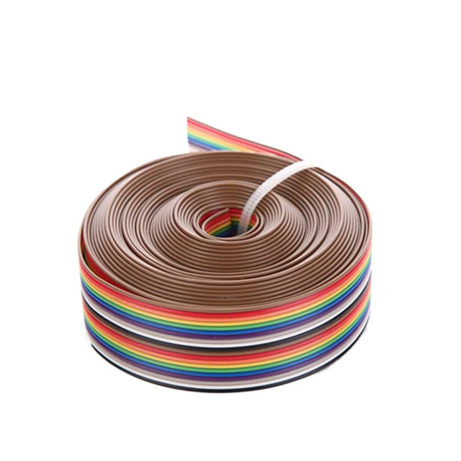 3/5M 1.27mm 20P DuPont Cable Rainbow Flat Line Support Wire Soldered Cable Connector Wire 20 pin For Arduino Diy Kit