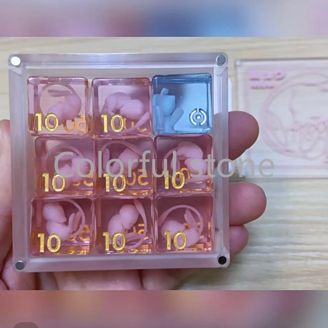 PTCG Pokemon Anime Postać Śpiące Mew Dopasowanie Wyników Licznik Uszkodzeń Wskaźnik Uszkodzeń Dwustronne Kości do Gier Fabularnych Prezent