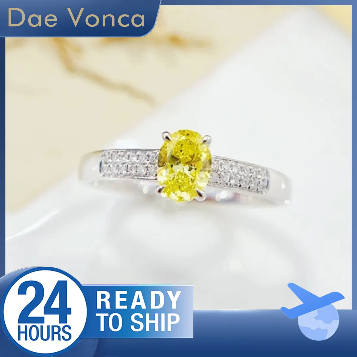 

Кольцо из белого золота 18 карат с боковым камнем овальной огранки, выращенное в лаборатории желтое кольцо с бриллиантом, двухрядное кольцо с бриллиантом на хвостовике для женщин, подарок