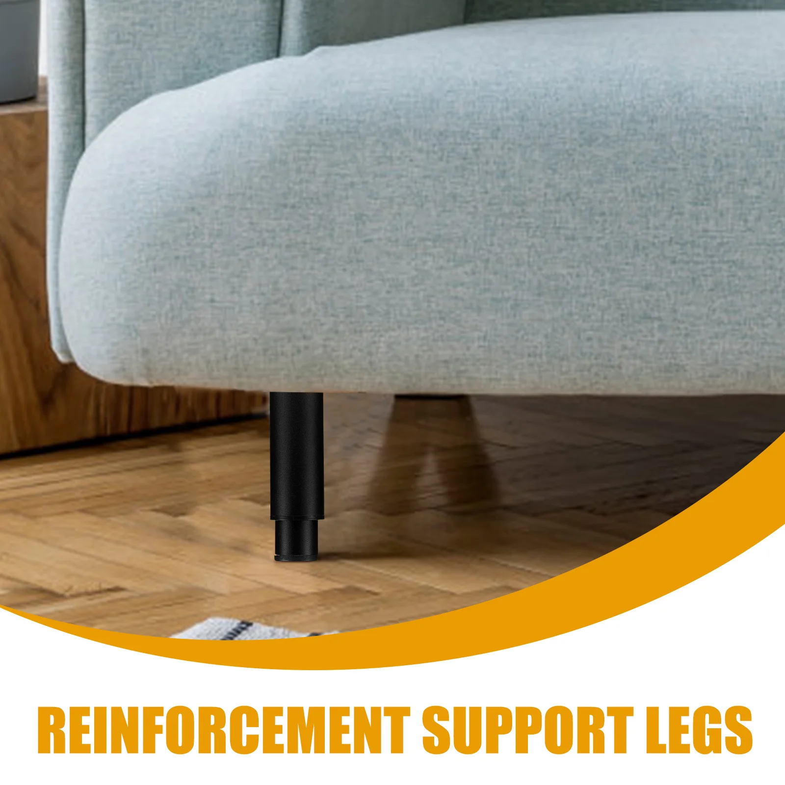 2pcs Bed Support Legs Adjustable Height T-Shaped Metal Base For Bed Frame Center Slat Reinforcement Furniture Legs Replacement