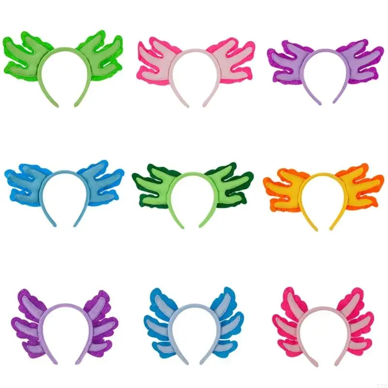 77彼女はぬいぐるみサンショウウタイガンヘアハープ女性動物のテーマヘッドバンドキッズ面白い耳のヘアフープ