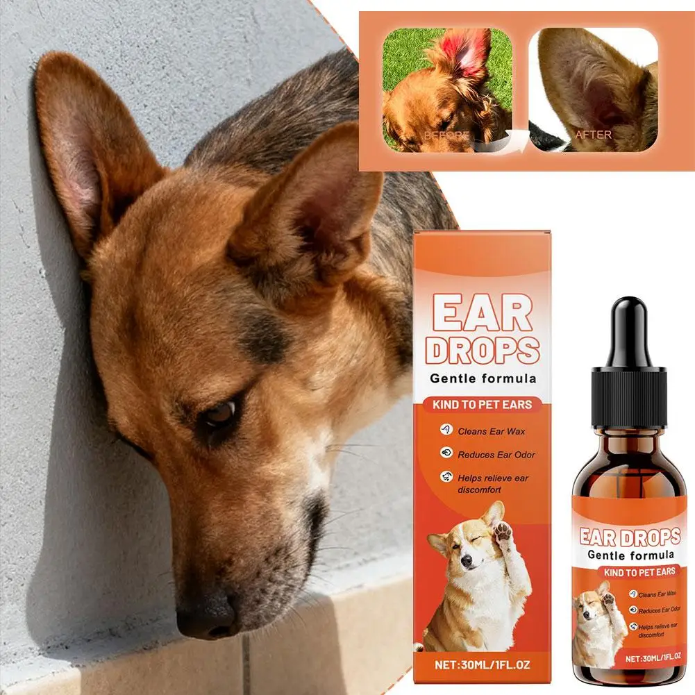 قطرات العناية بالأذن للكلاب الأليفة للعناية اليومية، وتنظيف لطيف من شمع الأذن، وقطرات تنظيف الأذن المهدئة لإزالة الرائحة #6