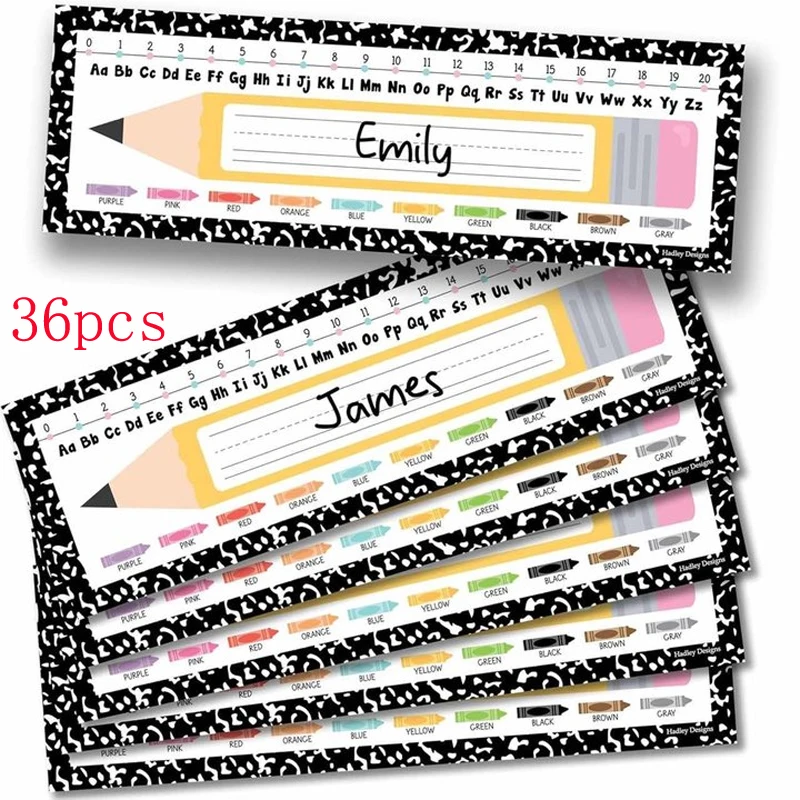 

36 шт. именных бирок для учителей — настольные именные бирки для детского сада, именные бирки для учеников