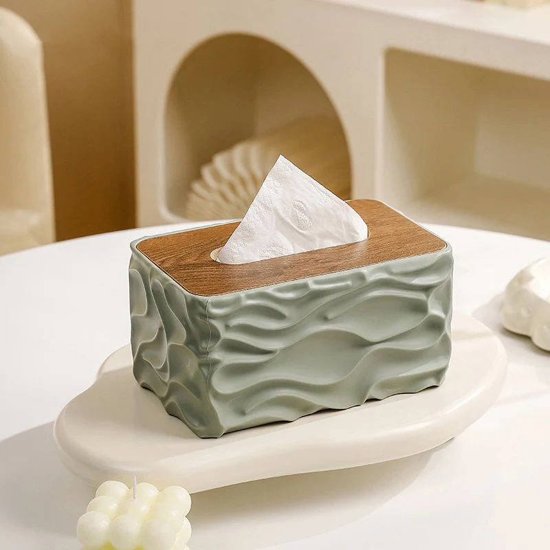Creative Extractable Dustproof Luxurious High End Living Room Car Solid Wood Toilet Dining Room Tissue Dispenser Box