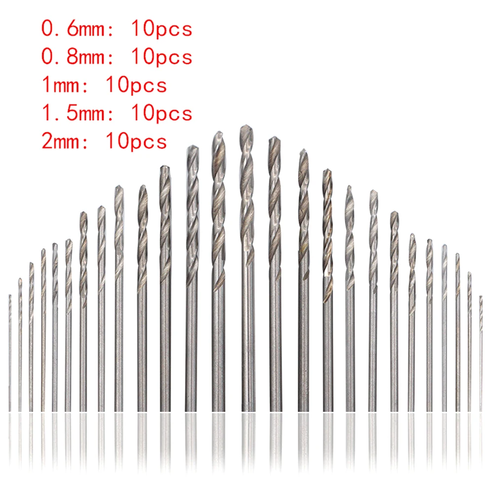 

50Pcs Hss Drill Bit Set Small Precision for Wood Plastic Aluminum Metal Drilling DIY Engineering Use