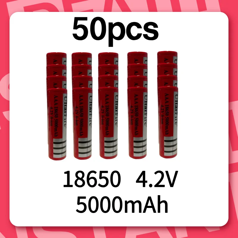 

Аутентичная литиевая аккумуляторная батарея 18650, 5000 мАч, 4,2 В, импортная батарея большой емкости, прочная и бесплатная доставка отверток