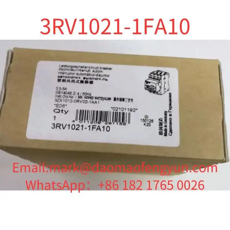 

3RV1021-1FA10 Brand New Circuit breaker size S0 for motor protection CLASS 10 A-release 3.5