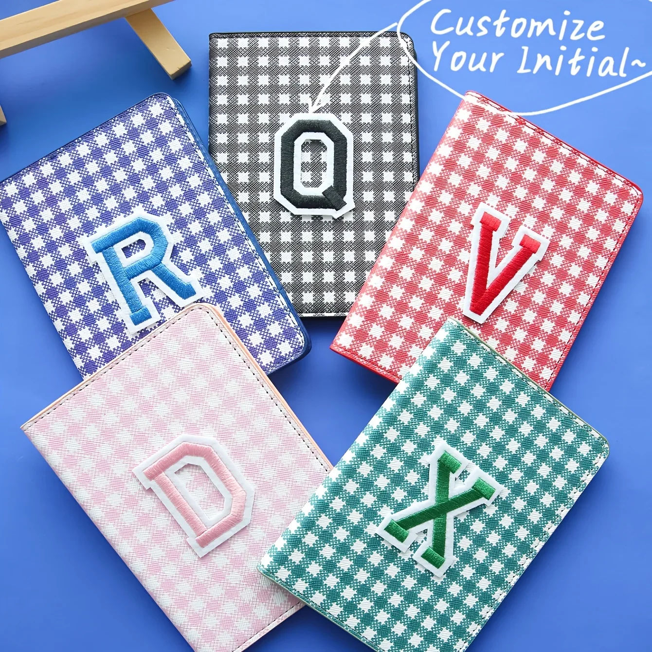 

Custom Initials Passport Holder Colorful Passport Cover Letter Customized Vibrant Passport Cover Travel Document Organizer