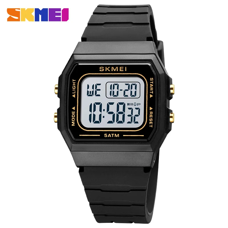 

SKMEI Youthful Vigor 2 Time Back Light Waterproof Digital Sport Watches Men Date Alarm New Fashion Wristwatch reloj hombre