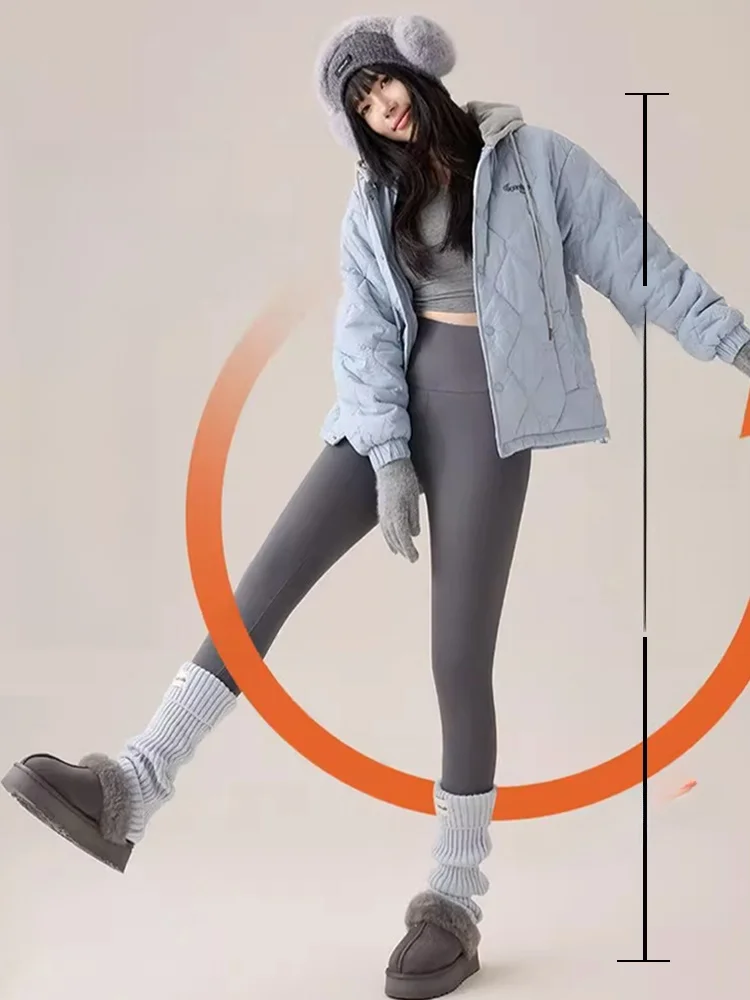 

Брюки для йоги с высокой талией на подкладке, женские брюки для фитнеса, утягивающие спортивные штаны, брюки-кочелка, осенне-зимний базовый слой