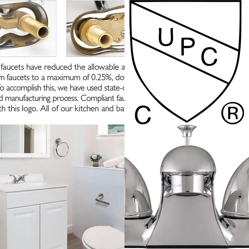 

Ashland Modern 2-Handle Deck-Mounted Bathroom Faucet with Valve, Polished Chrome Finish, 524983