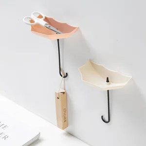 Beautiful umbrella wall hooks, no punch, kitchen, bathroom, hanger, key organizer, household storage shelf 10 Main Sales Bathroom Motorhome - №6