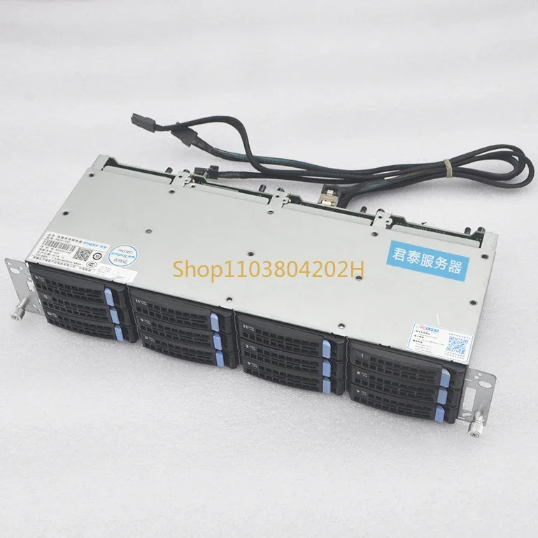 12 bay 3.5-inch 6Gb hard drive cage, 12Gb storage NAS Black Qunhui CDN hot swappable SAS series chassis