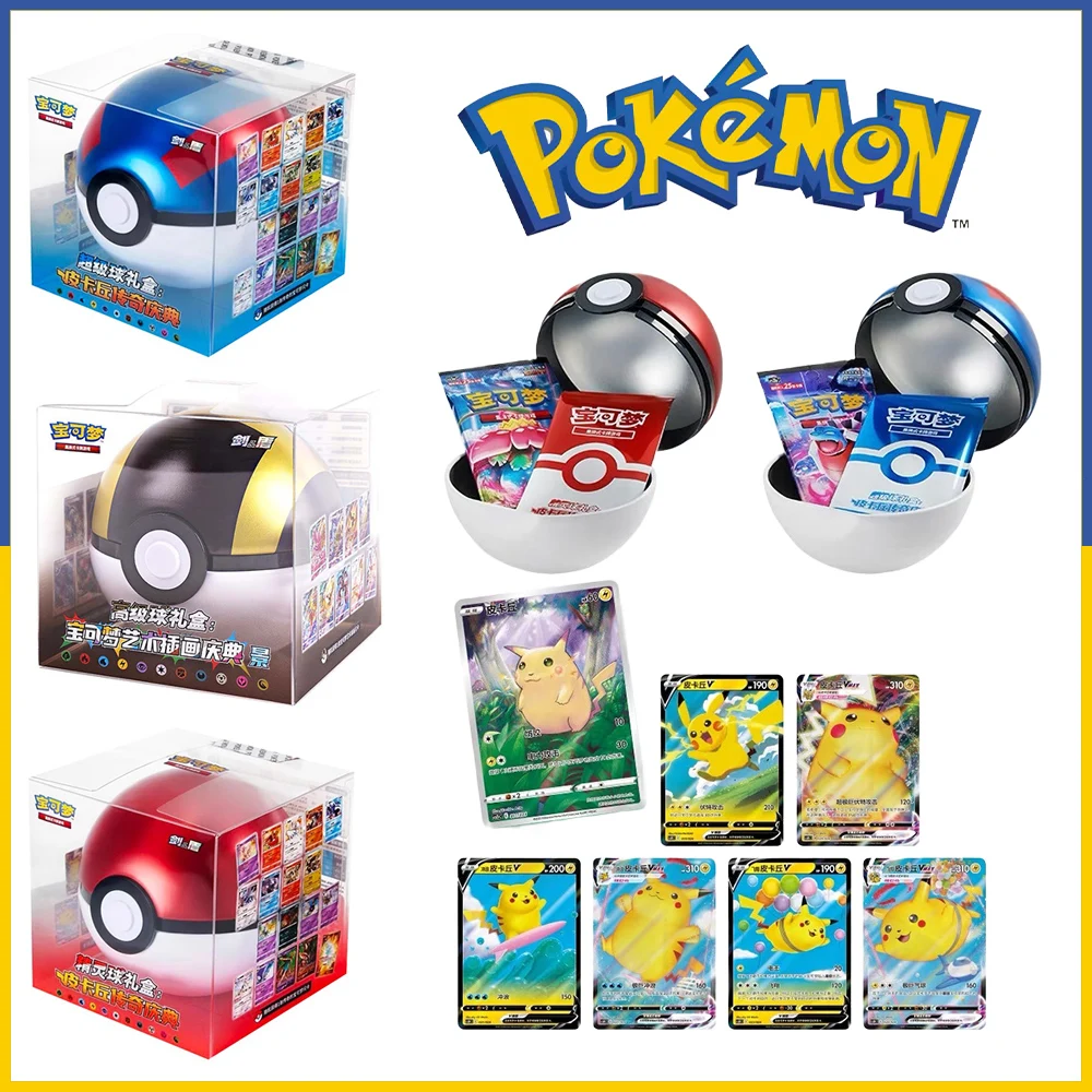 Genuino Hot Pokémon Master Balls Premium Ball Confezione regalo Carte Ptcg Pacchetto cinese semplificato per ragazzi e ragazze Regalo di giocattoli