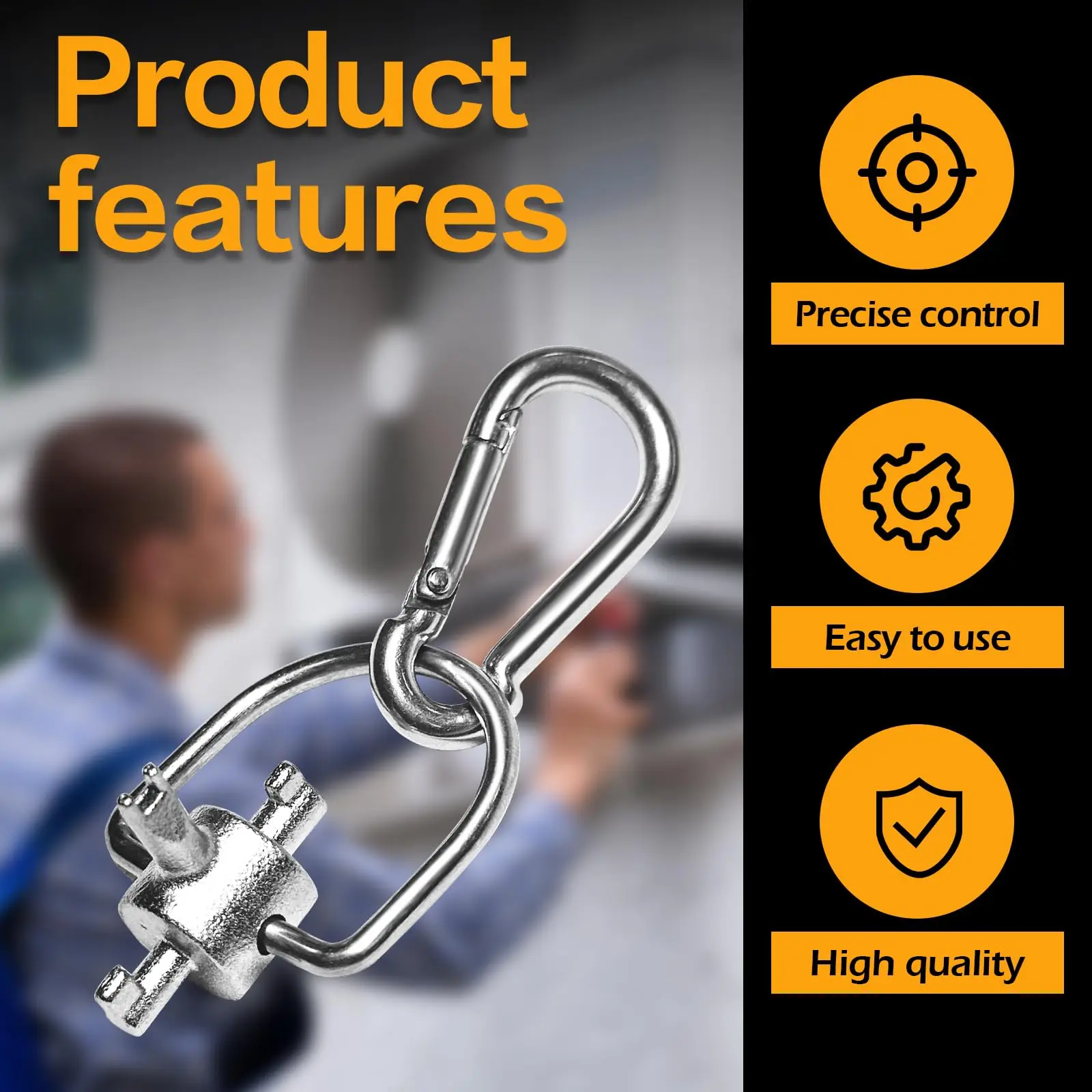 Refrigerant Locking Cap Key,Triple HVAC Hand Tool for R410A R22 Refrigerants,Universal Repair Tool for Air Conditioning & Refrigeration Equipment