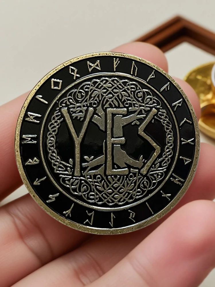 Oui ou pas de pièce de souvenir plaquée bronze, pièce commémorative de décision, cadeau porte-bonheur