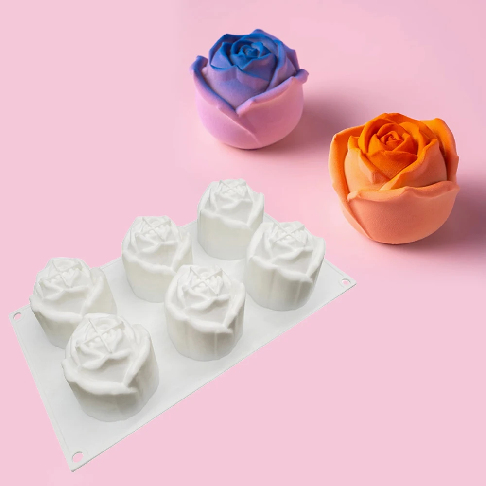 Romantische Valentinstag Rose Design Backformen Silikon Kuchen Formen Französisch Mousse Kuchen Form Küche Dessert Dekorieren Werkzeuge
