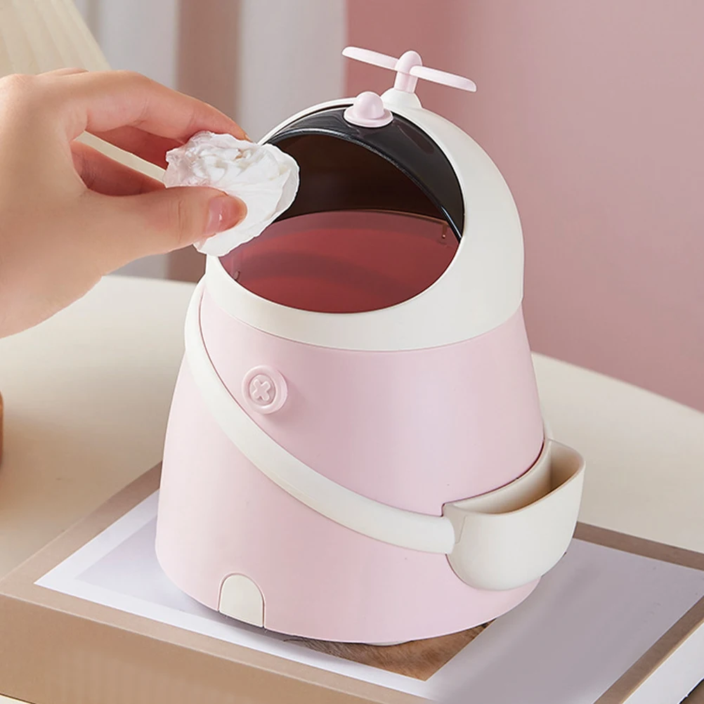 

Cute Storage Bucket s Bin Astronaut Trash Can Small Cartoon Kawaii Pink Dorm Desk Home Use Plastic Easy Maintenance Versatile