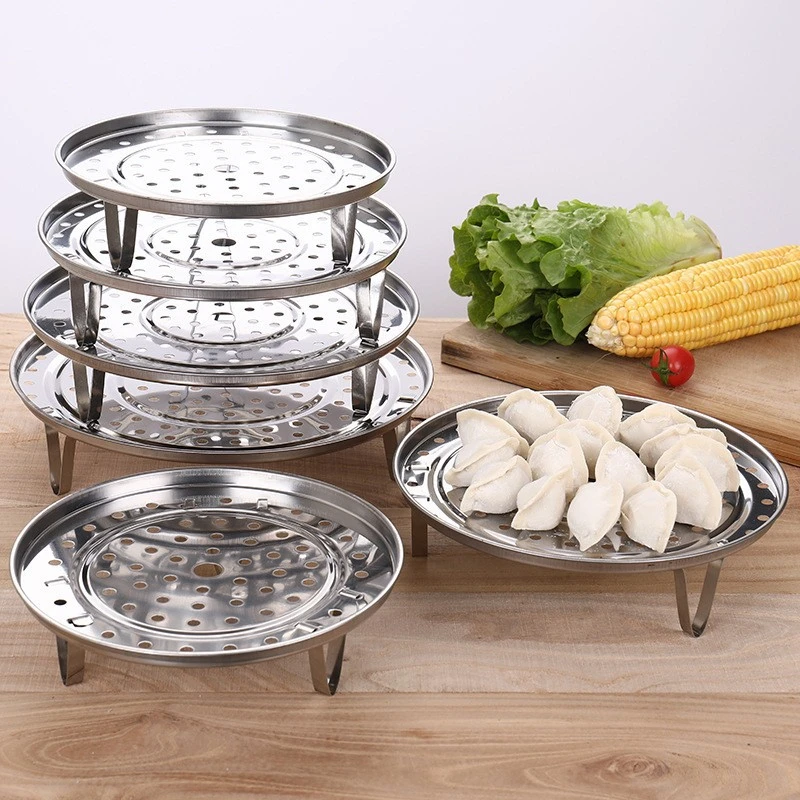 304 Stainless Steel Steamer Rack Multifunction Pot Steaming Tray Dumplings Eggs Grill Stand Kitchen Tableware Cooking Utensils