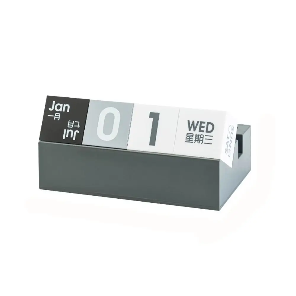 

Creative Cube Shape Perpetual Calendar Date Display Stationery Multi-function Desk Calendars Ornaments DIY Phone Holder