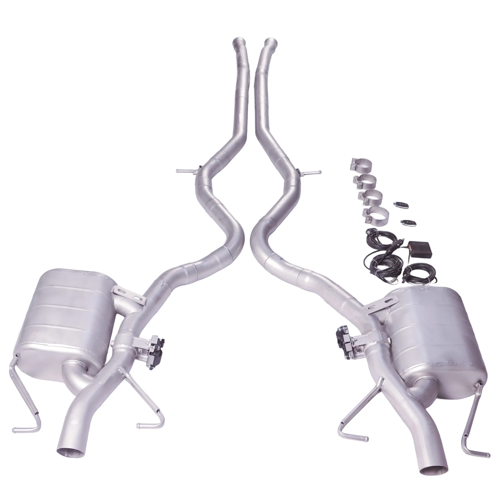 

【 Customized Product 】 For 16 Mercedes-Benz S400 S450 3.0T 3.5L W222 Catback stainless steel valve dual exhaust outlets
