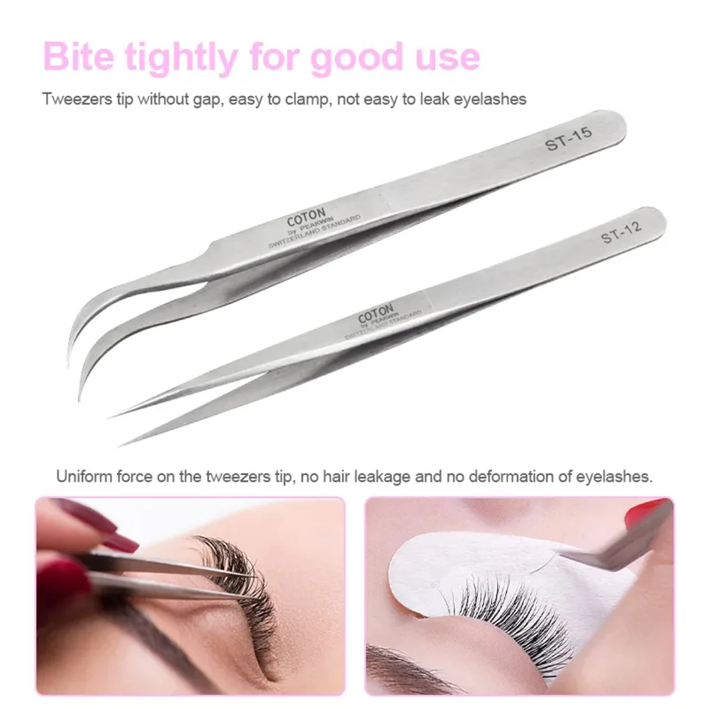 Ensemble de 6 pincettes professionnelles en acier inoxydable, pour hommes et femmes, pincettes à sourcils de précision pour poils du visage