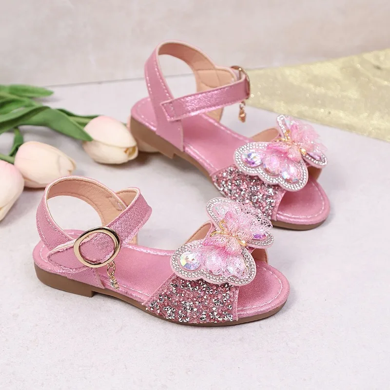 Mädchen Strandschuhe Süße Schmetterling Kindersandalen Weiche Sohle Rutschfest 2026 Sommer Neue Kinder Freizeitsandalen Trendige Mode – Detail 5