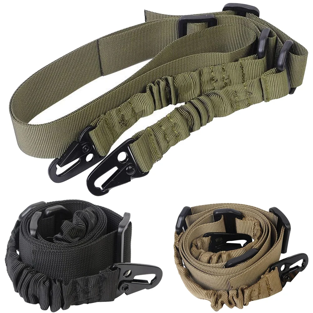 Tactical Gun Sling Single Two Points Rifle Sling Adjustable Length Strap Rifle Universal QD Sling Outdoor Hunting Shoulder Strap