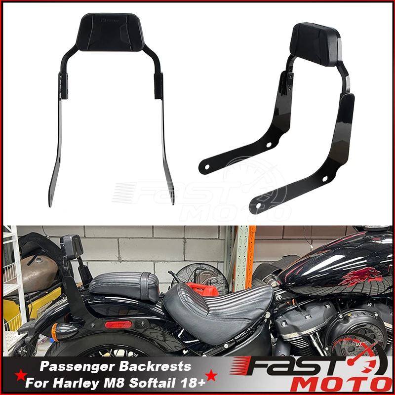 

Motorcycle Rear Passenger Backrest For Harley Softail 18-25 FLDE FLSL FXBB FXBBS FXST Shorty Sissy Bar DS Club Minimalist Style