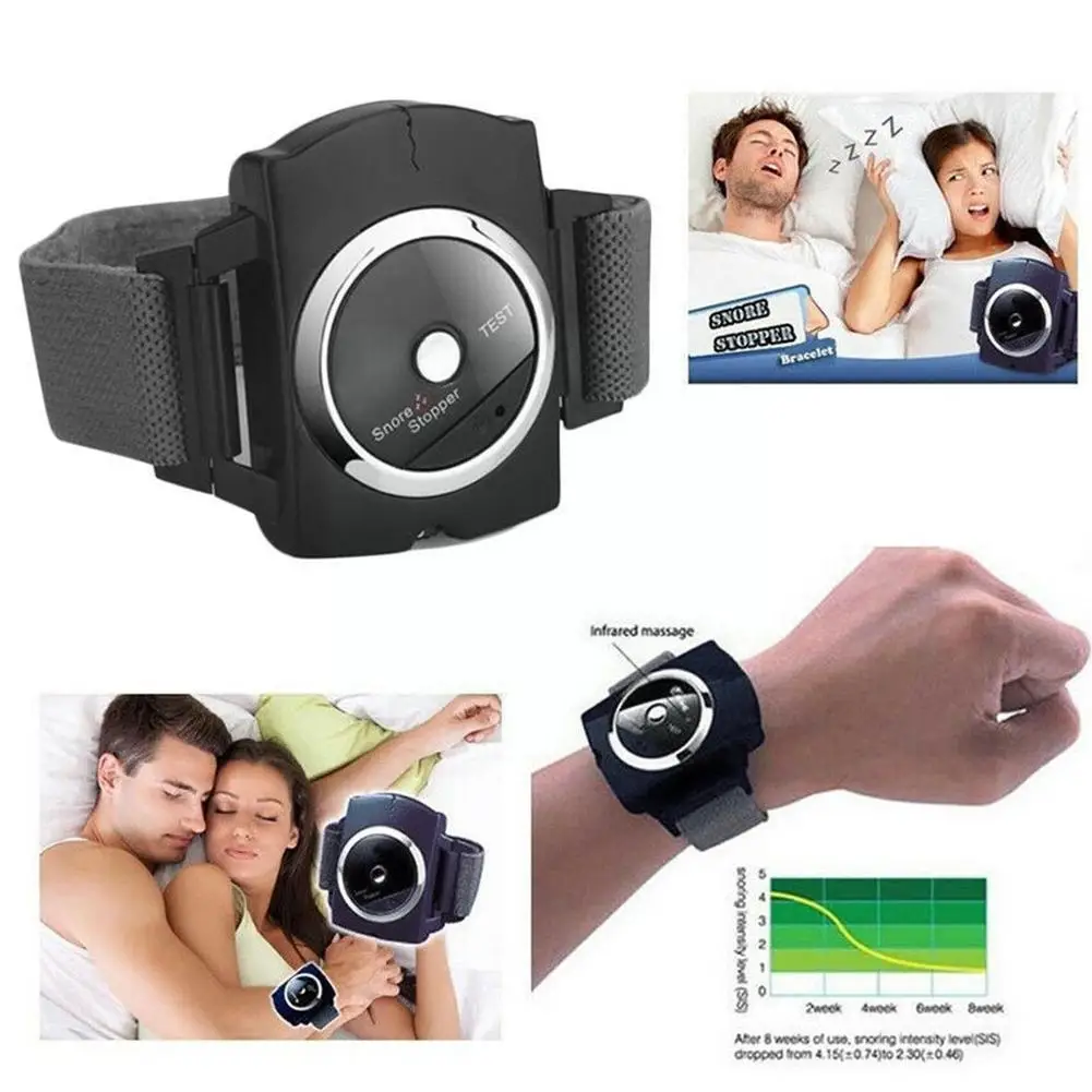 Electronic Anti Snoring Wristband Watch Anti Snoring Aid Wristband Device Intelligent Sleeping T5E3