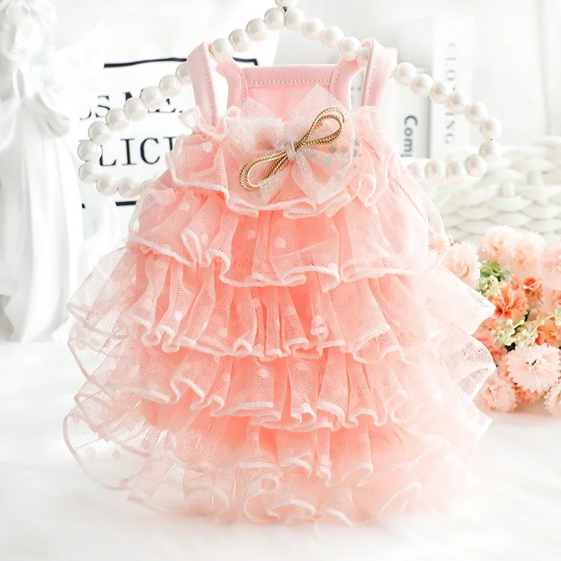 Summer Princess dog Dress for Little Small Puppies pet Animal Cat Tutu Wedding Party Skirt Clothes for Chihuahua Poodle