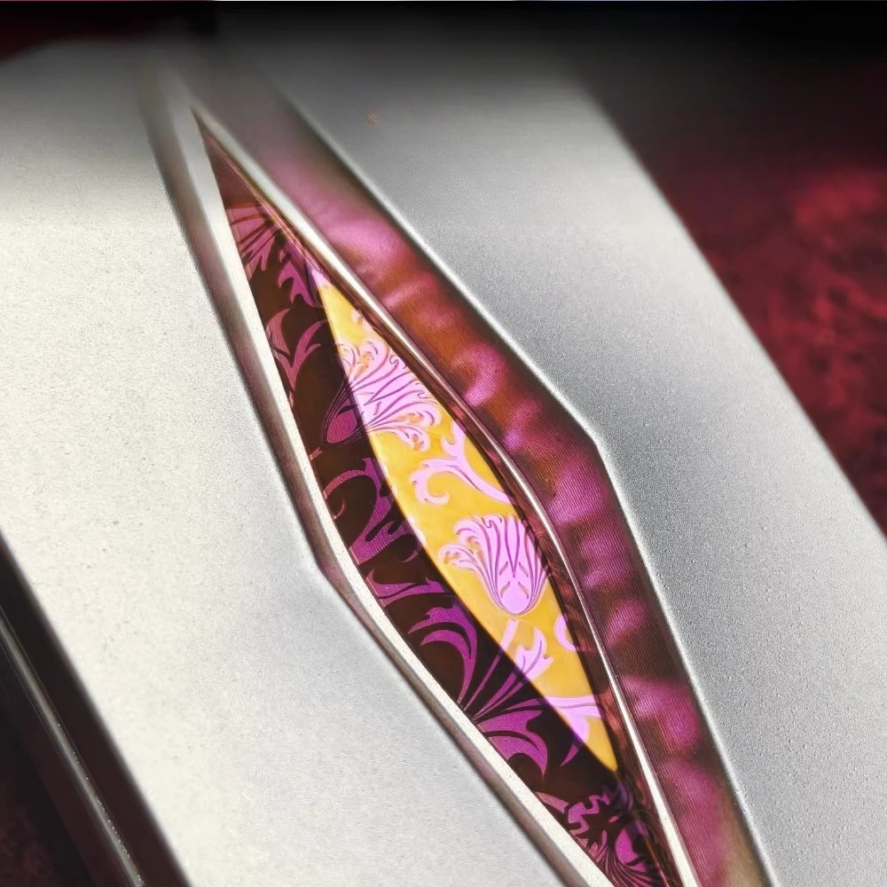 YCEDC Kongshan aleación de titanio Metal grabado Limitless parche de colaboración mecánica juguete de descompresión de tarjeta de empuje competitiva