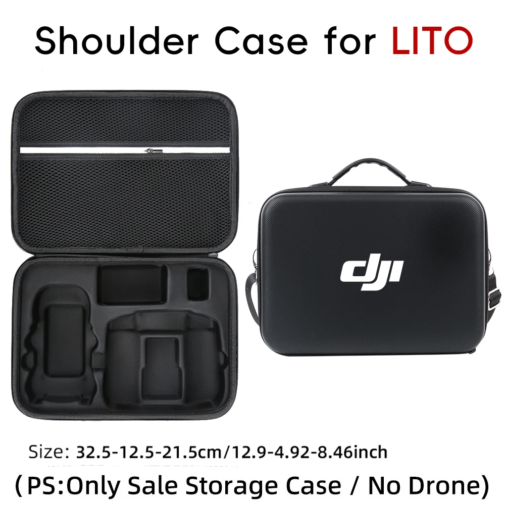 Torba do przechowywania z PU na DJI Lito 1/X1 Fly More Combo, torba na ramię, futerał podróżny, etui na kontroler RC 2/N3, akcesoria — zdjęcie produktu 6