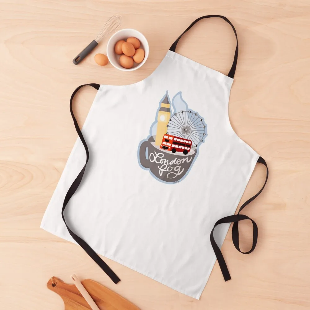 London Fog Apron For Cooking barber men Kitchen Items Kitchen Women Apron