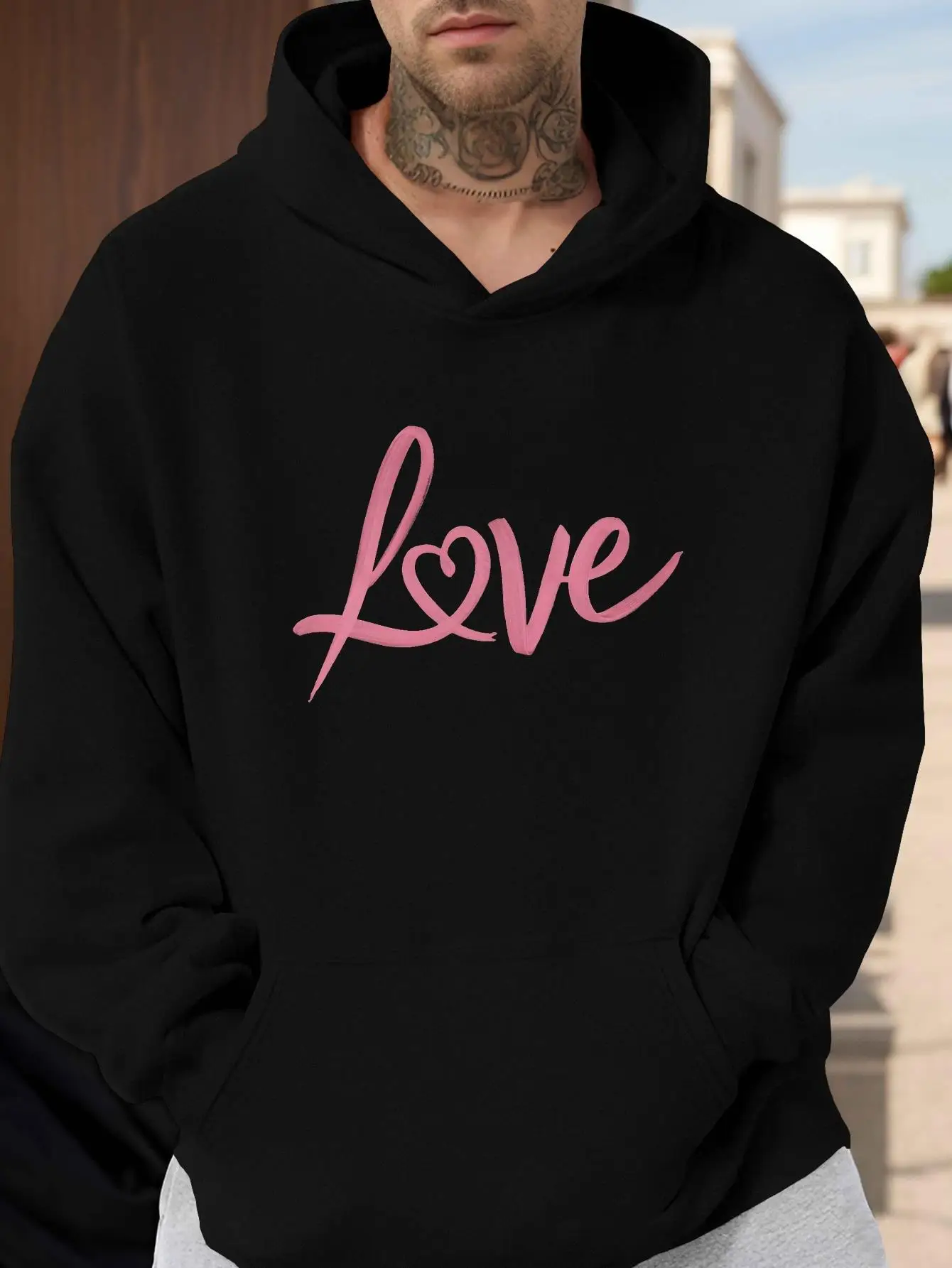 

Men's casual hoodies with beloved prints, loose-fitting style with pockets, comfortable clothing, loose-fitting hoodies