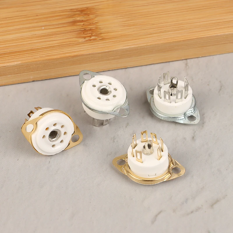 Base de válvula de tubo de vacío de cerámica B7G de 7 pines, 2 unidades, para 6Z4/EAA91/EC92, etc. Chasis de Montaje para Amplificador de Audio Vintage DIY