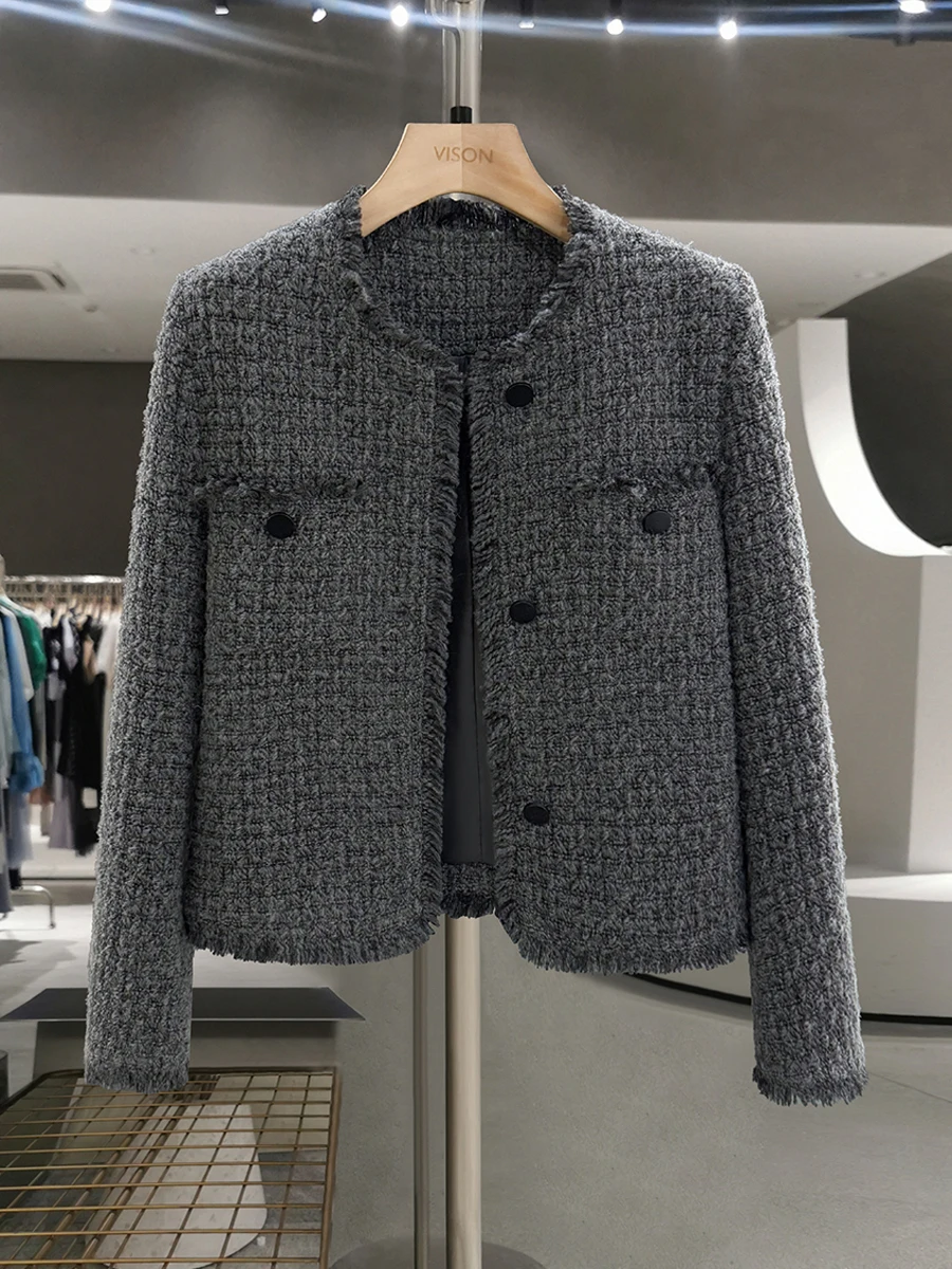 

Модный повседневный спортивный жакет для женщин, новинка осени-зимы 2025, роскошный корейский стиль, топ для работы