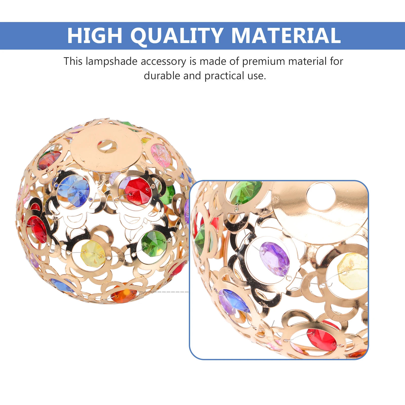

Iron Wire Lampshade Vintage Home Decor Cover Indoor Light Floral Wrought Colorful