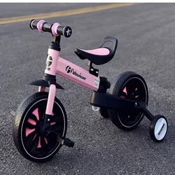 LazyChild Multi-energy Balance Car Three-in-one Tricycle Foldable Bicycle for 2-6 Year Old Boy And Girl Metal Frame Bike