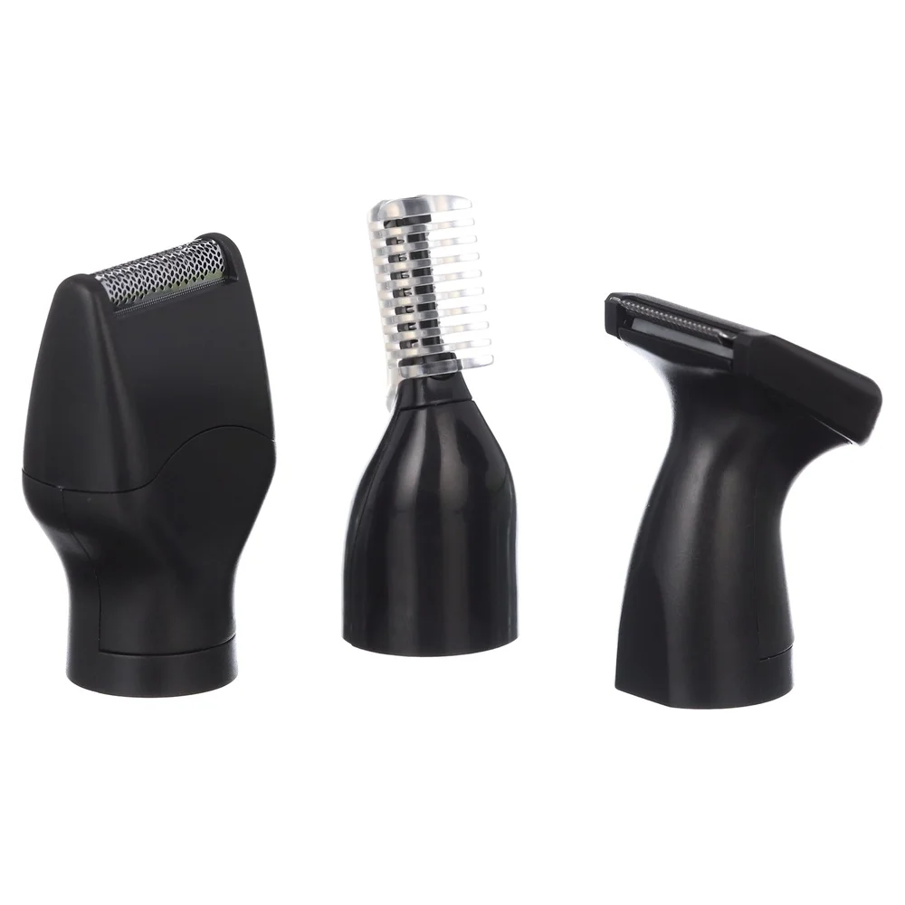 USB Rechargeable 4in1 Nose Hair Trimmer Waterproof Dual Edge Blades Precision Ear Hair Clippers with Replaceable Heads and