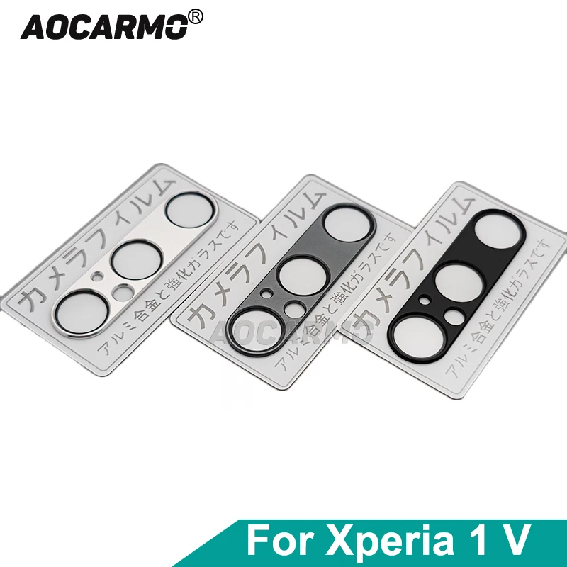 Aocarmo For Sony Xperia 1 V XQ-DQ72 DQ44 SO-51D X1V Rear Back Camera Lens Protector Len Glass Film Aluminum Protective Cover