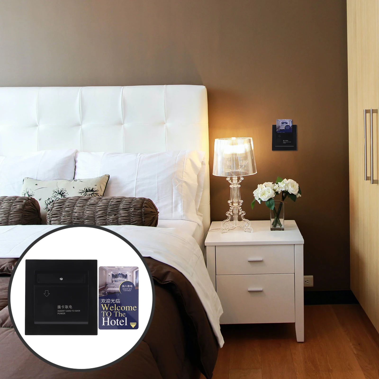 

40A Card Insertion Power Switch Hotel Energy Saving Light Key Intelligent Control Room Supply for Hotel