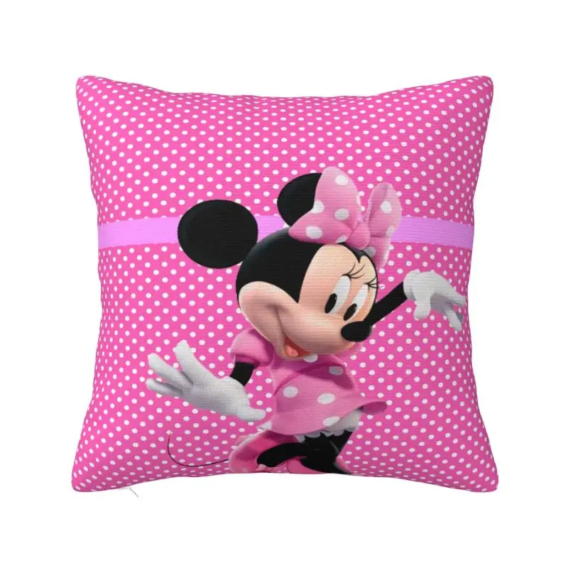 

Custom Minnie Mouse Polkadot Anime Throw Pillow Case Luxury Cushion Cover Car Pillowcase